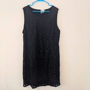 Plus Size Black Lacy Dress